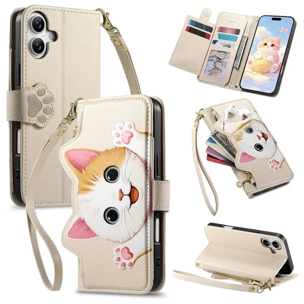 Detachable Wristband with Magnetic Flip Cover for iPhone Air 17e 16e 15 14 Plus 13 12 11 Pro Max with Wallet Card Slots
Detachable Wristband with Magnetic Flip Cover for iPhone Air 17e 16e 15 14 Plus 13 12 11 Pro Max with Wallet Card Slots