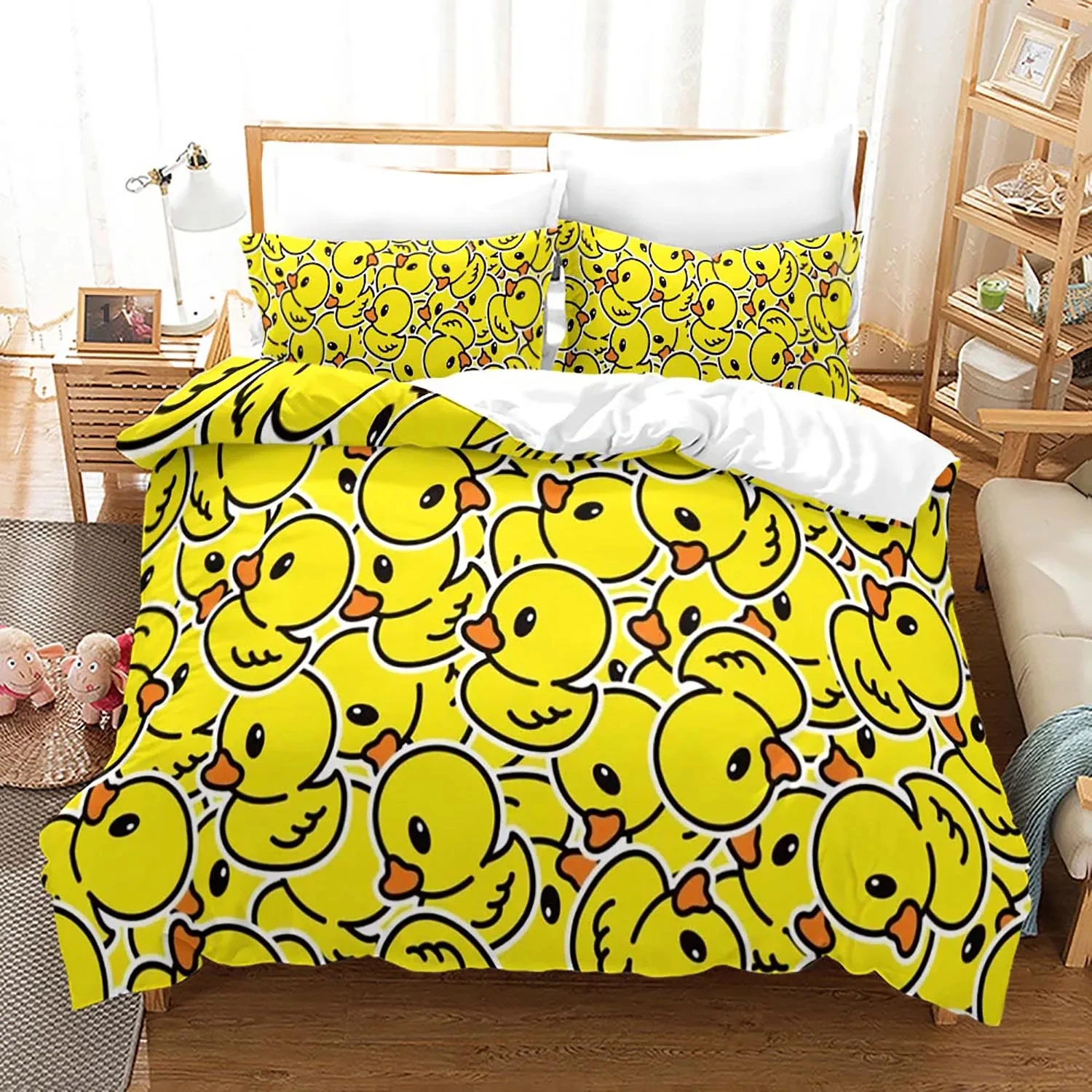 3D Print Yellow Duck Bedding Set Boys Girls Twin Queen King Size Duvet Cover Pillowcase Bed boys Adult Home Textileextile
3D Print Yellow Duck Bedding Set Boys Girls Twin Queen King Size Duvet Cover Pillowcase Bed boys Adult Home Textileextile