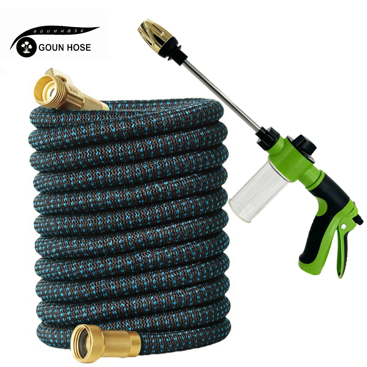 Garden Water Hose Expandable Double Metal Connector High Pressure Wash Gun Magic Water Pipes for Garden Farm Irrigation Car
Garden Water Hose Expandable Double Metal Connector High Pressure Wash Gun Magic Water Pipes for Garden Farm Irrigation Car 