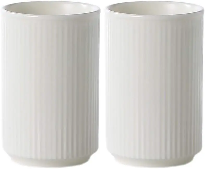 2pcs Porcelain Tumbler Cups for Bathroom Tooth-Brushing with Vertical Stripes
2pcs Porcelain Tumbler Cups for Bathroom Tooth-Brushing with Vertical Stripes