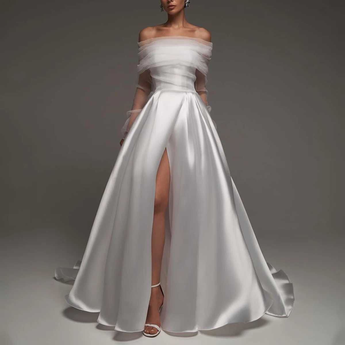 Simple Strapless Satin Wedding Dresses For Women A Line Ball Gown For Bride Long Corset Bridal Party Gown Vestidos Novia
Simple Strapless Satin Wedding Dresses For Women A Line Ball Gown For Bride Long Corset Bridal Party Gown Vestidos Novia