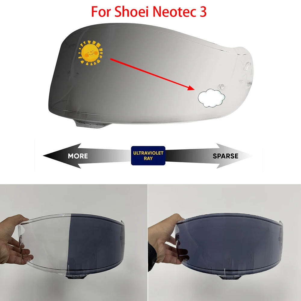 Neotec 3 Helmet hromic lens For Shoei Neotec 3 Motorcycle Helmet Photochromic Visor Uv Protection Casco Moto Visera Sunshield 
Neotec 3 Helmet hromic lens For Shoei Neotec 3 Motorcycle Helmet Photochromic Visor Uv Protection Casco Moto Visera Sunshield
