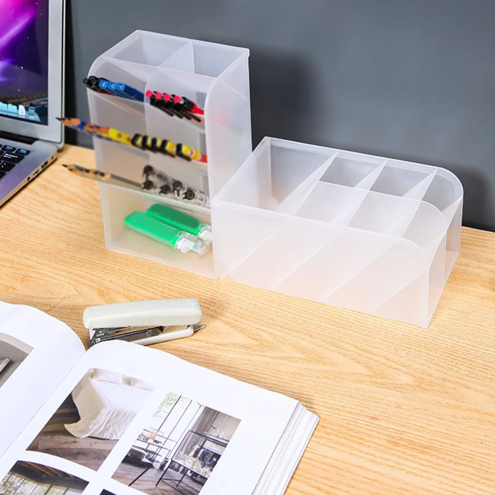 Multifunction Desk Pencil Organizers Transparent PP Pen Holder Storage Box 9 Compartments Makeup Brush Holder Home Desktop
Multifunction Desk Pencil Organizers Transparent PP Pen Holder Storage Box 9 Compartments Makeup Brush Holder Home Desktop
