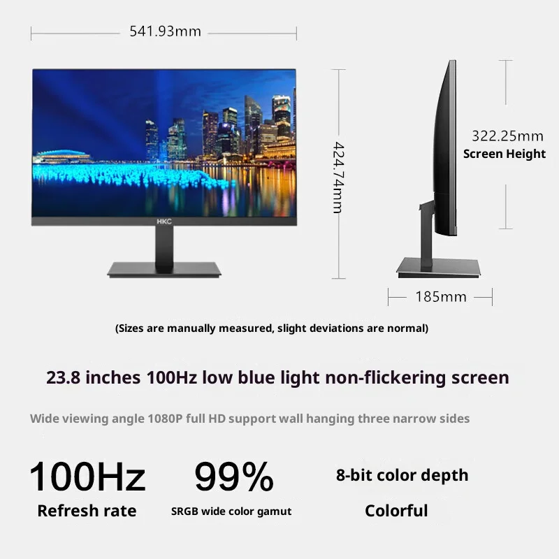 Экран дисплея Компьютерный игровой монитор HKC V2418 23,8-дюймовый IPS 100 Гц Full HD-монитор — защита от синего света, без мерцания, ультратонкий
Экран дисплея Компьютерный игровой монитор HKC V2418 23,8-дюймовый IPS 100 Гц Full HD-монитор — защита от синего света, без мерцания, ультратонкий
