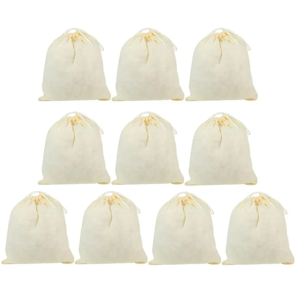 10 Pcs Drawstring Soup Strainer Spice Strainer Reusable Filter Bags Reusable Spice Bags for Cooking Soup Broth 18x20cm
10 Pcs Drawstring Soup Strainer Spice Strainer Reusable Filter Bags Reusable Spice Bags for Cooking Soup Broth 18x20cm