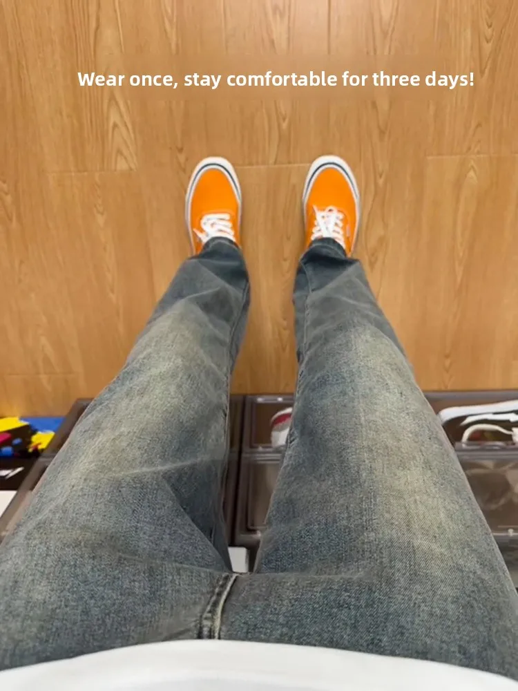 Retro Yellow Clay Blue Men's Straight Leg Jeans High Street American Sle Loose Fit Long Pants Youth Trend Spring Faion
Retro Yellow Clay Blue Men's Straight Leg Jeans High Street American Sle Loose Fit Long Pants Youth Trend Spring Faion