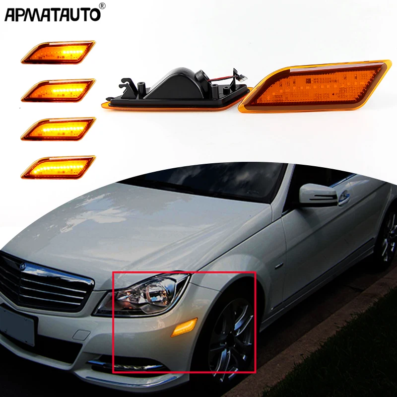 2PCS LED Side Marker Light For Mercedes-Benz C180 C250 C350 Coupe 2012-2015 C200 C300 2012-2014 Turn Signal Lamp Car Accessories
2PCS LED Side Marker Light For Mercedes-Benz C180 C250 C350 Coupe 2012-2015 C200 C300 2012-2014 Turn Signal Lamp Car Accessories