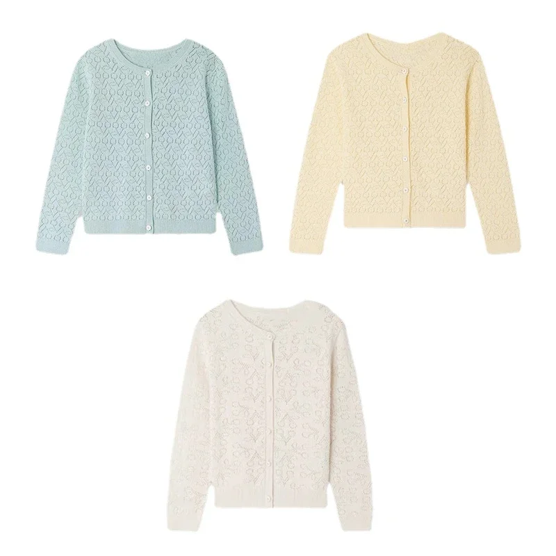 BP2024 Spring New Combed Cotton Thin Cardigan Girls Cherry Hollow Knit Children's Baby Air-conditioned Sweater
BP2024 Spring New Combed Cotton Thin Cardigan Girls Cherry Hollow Knit Children's Baby Air-conditioned Sweater