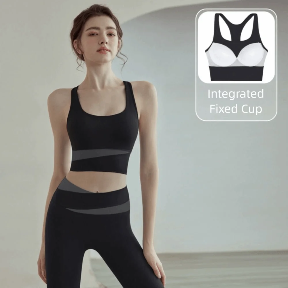 High Waist Color Block Yoga Set Shock-Proof Belly Control Seamless Yoga Outfit Nude Feeling Hip Lift Slim-Fit Workout Outfit
High Waist Color Block Yoga Set Shock-Proof Belly Control Seamless Yoga Outfit Nude Feeling Hip Lift Slim-Fit Workout Outfit