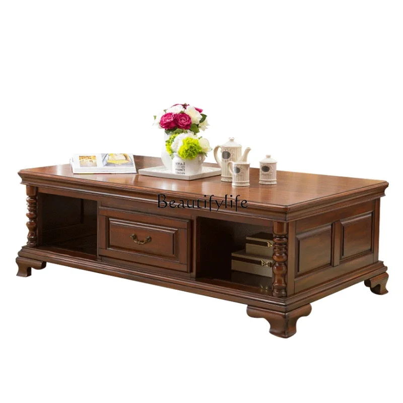 LJYAmerican Style Solid Wood Coffee Table Living Room Pure Solid Wood European Style Coffee Table Sofa Side Table
LJYAmerican Style Solid Wood Coffee Table Living Room Pure Solid Wood European Style Coffee Table Sofa Side Table