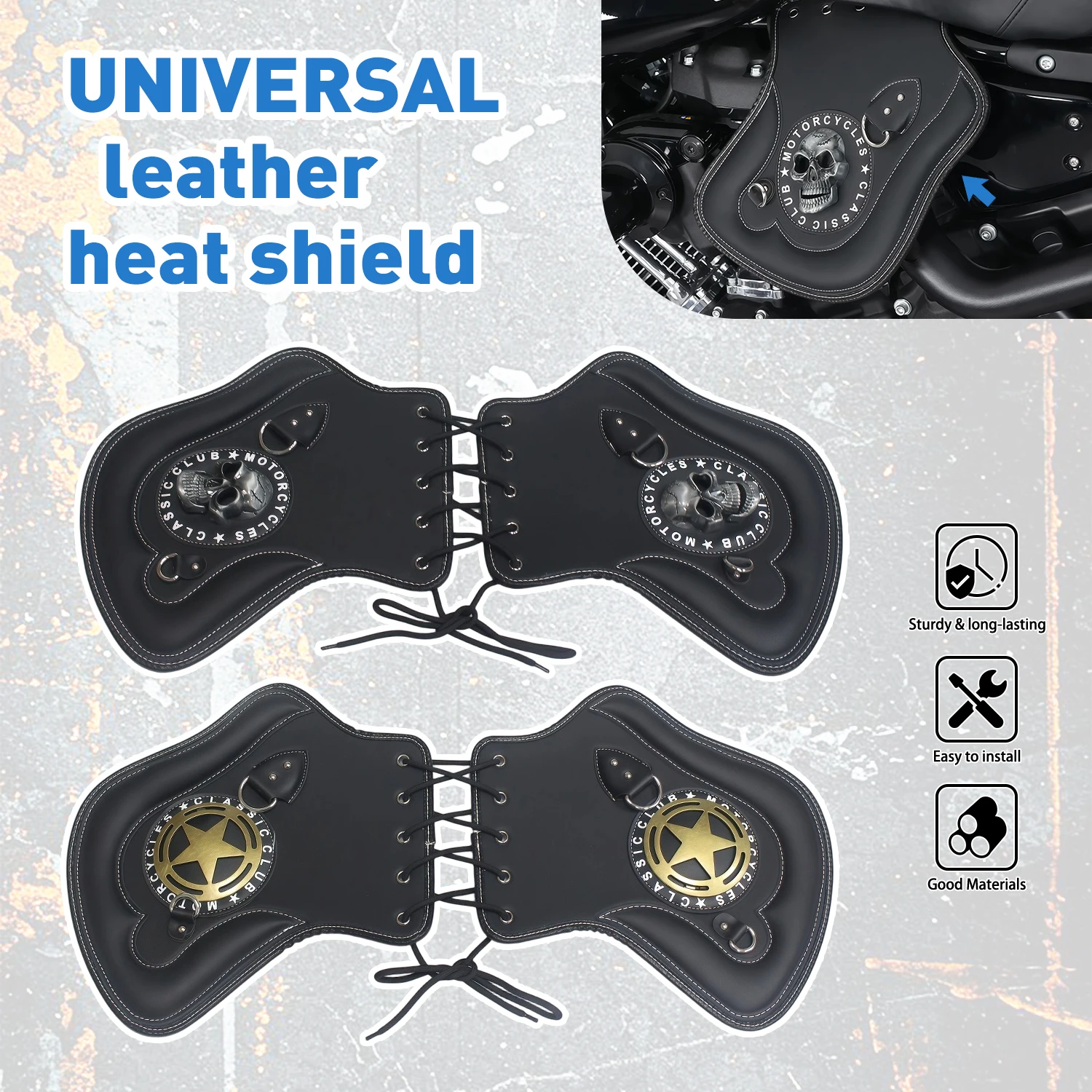 Universal Heat Saddle Deflector Shield For Honda For Suzuki For Kawasaki For Yamaha Motorcycle PU Leather Engine Cover Deflector
Universal Heat Saddle Deflector Shield For Honda For Suzuki For Kawasaki For Yamaha Motorcycle PU Leather Engine Cover Deflector