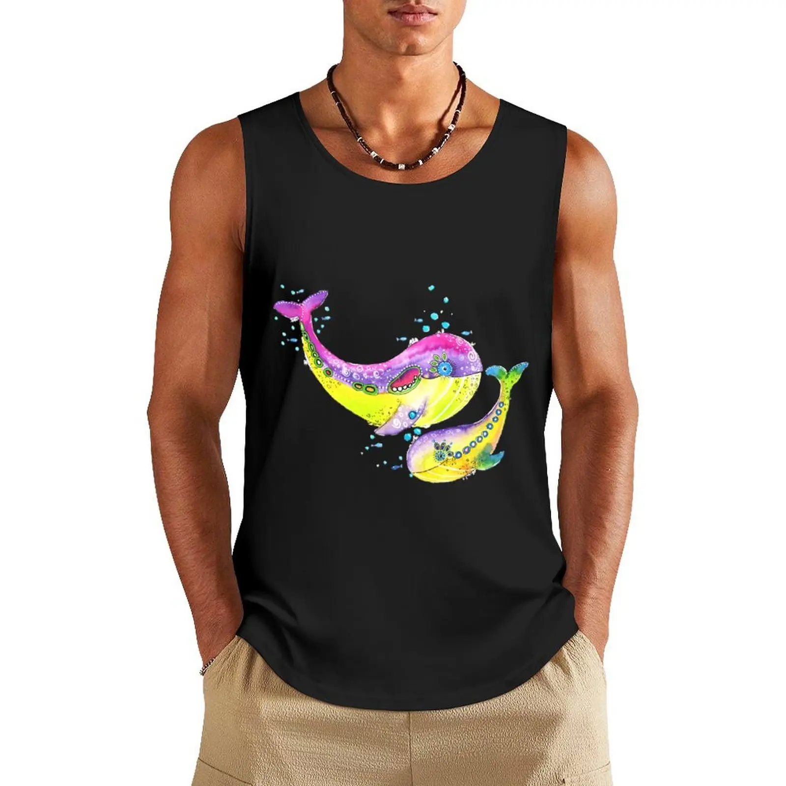 happy whales Tank Top T-shirt for fitness mens gym clothes sleeveless Men's t-shirts cool things
happy whales Tank Top T-shirt for fitness mens gym clothes sleeveless Men's t-shirts cool things