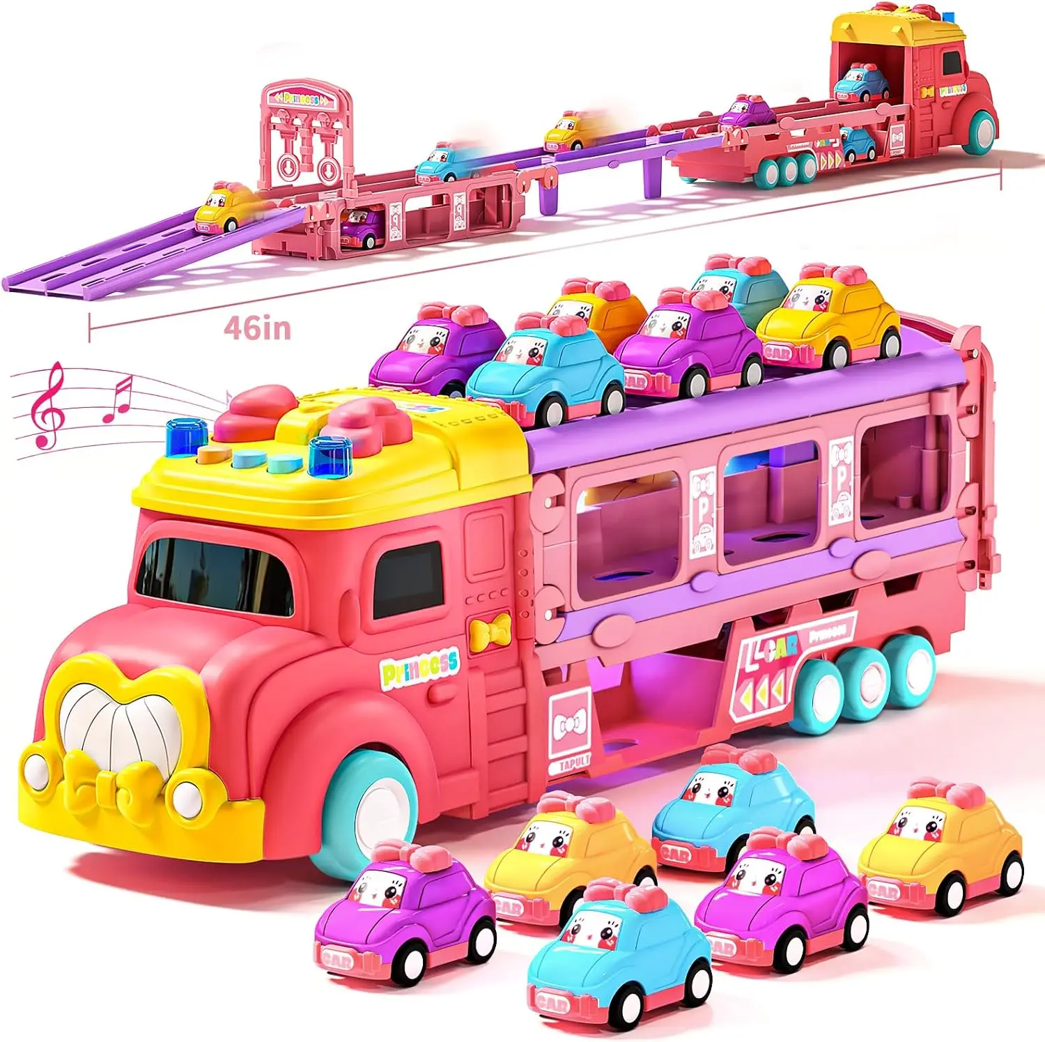Toddler Toys for Girls Transport Truck Car Toys Ejection Cars Race Track Folding Car Carrier for Kids Christmas Birthday Gifts
Toddler Toys for Girls Transport Truck Car Toys Ejection Cars Race Track Folding Car Carrier for Kids Christmas Birthday Gifts
