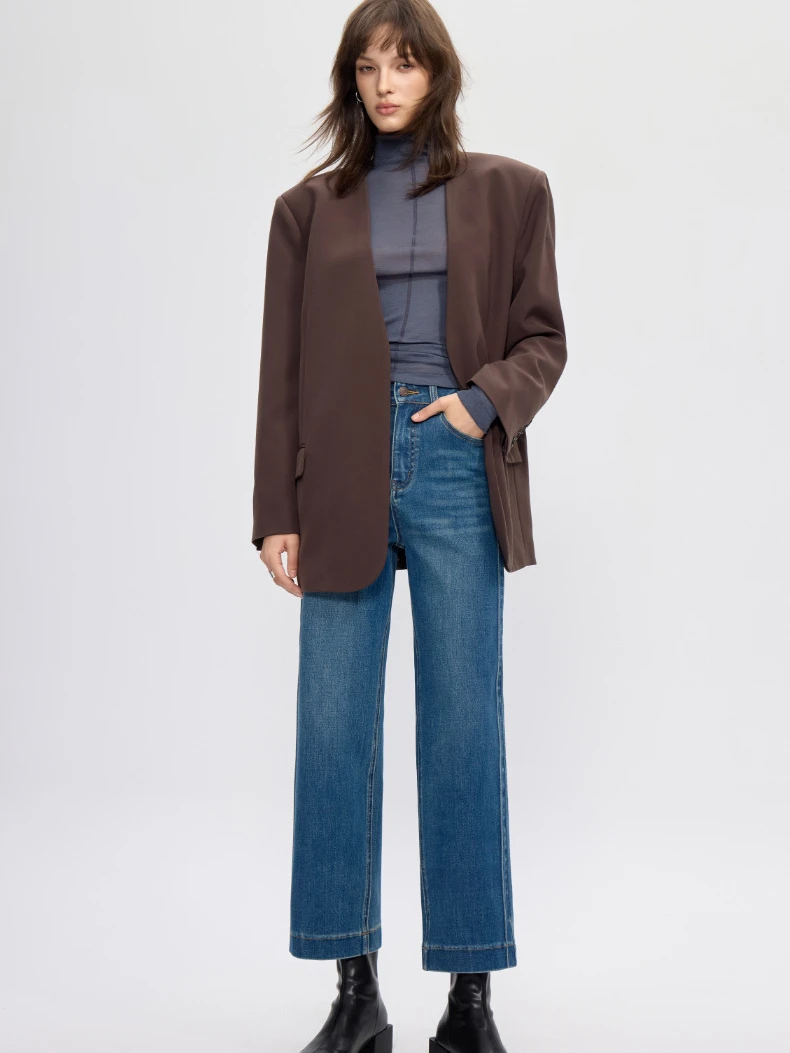 Business Casual Cropped Jeans Women High Waist Ankle Length Stretch Denim Pants Straight-leg Office Style Women Cigarette Jeans
Business Casual Cropped Jeans Women High Waist Ankle Length Stretch Denim Pants Straight-leg Office Style Women Cigarette Jeans