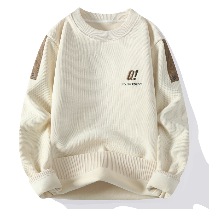 Мужская теплая трикотажная футболка с круглым вырезом и начесом, мягкий базовый слой, осенне-зимняя, модная, городская, удобная, из полиэстера.
Мужская теплая трикотажная футболка с круглым вырезом и начесом, мягкий базовый слой, осенне-зимняя, модная, городская, удобная, из полиэстера.