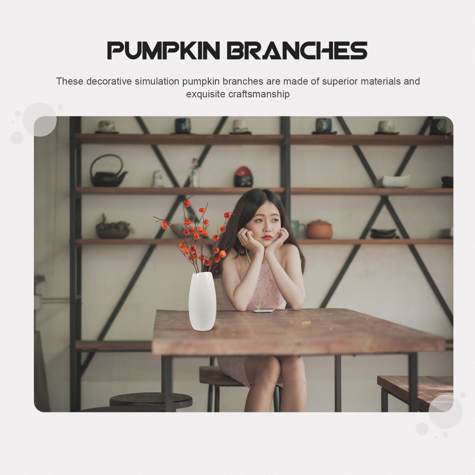 4Pcs Simulation Pumpkin Branch Orange Artificial Pumpkin Decoration Thanksgiving Halloween Home Outdoor Party Decorative Picks
4Pcs Simulation Pumpkin Branch Orange Artificial Pumpkin Decoration Thanksgiving Halloween Home Outdoor Party Decorative Picks