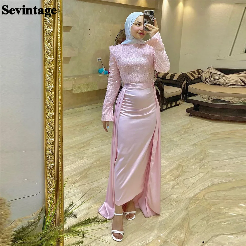 Sevintage Elegant Muslim Arabia Prom Dresses Mermaid Sequineds Long Trumpet Sleeves Formal Evening Dress Women Party Gowns 2023
Sevintage Elegant Muslim Arabia Prom Dresses Mermaid Sequineds Long Trumpet Sleeves Formal Evening Dress Women Party Gowns 2023