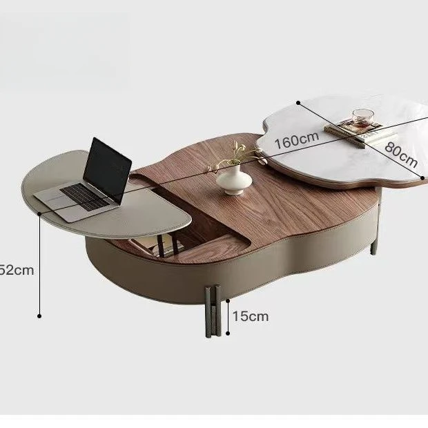 Household living room lifting small apartment rotating dining table creative saddle leather coffee table
Household living room lifting small apartment rotating dining table creative saddle leather coffee table