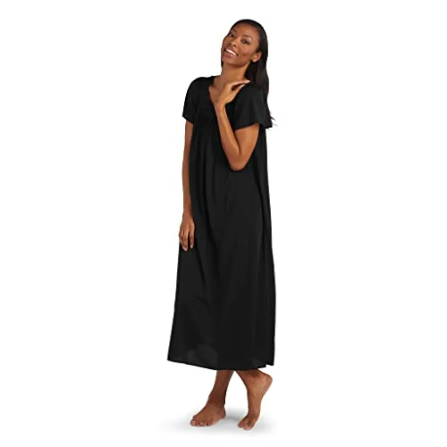 Miss Elaine Nightgown - Women's Long Tricot Nightgown, Short Flutter Sleeves, Comfortable Lightweight Fabric, Sleepwear
Miss Elaine Nightgown - Women's Long Tricot Nightgown, Short Flutter Sleeves, Comfortable Lightweight Fabric, Sleepwear