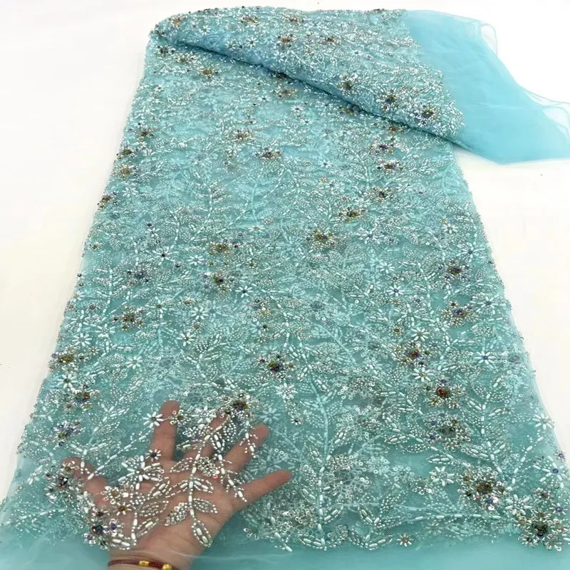 Hot sale Laser beaded French lace sequins bridal Nigerian Lace Fabric TS2789
Hot sale Laser beaded French lace sequins bridal Nigerian Lace Fabric TS2789