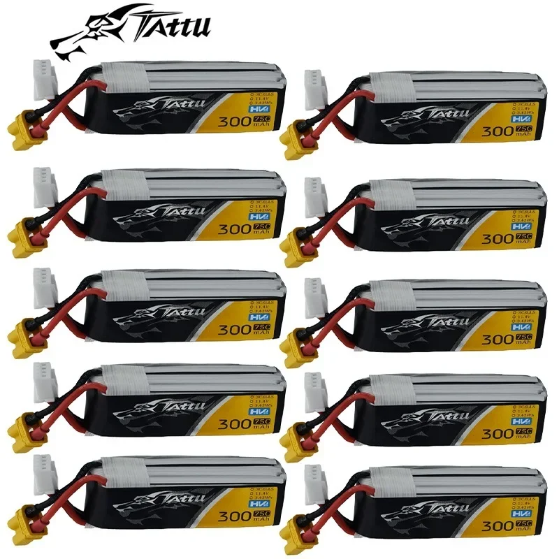 Original TATTU 75C 300mAh 11.4V LiPo Battery For RC Helicopter Quadcopter FPV Racing Drone Parts 11.4V Battery With XT30 Plug
Original TATTU 75C 300mAh 11.4V LiPo Battery For RC Helicopter Quadcopter FPV Racing Drone Parts 11.4V Battery With XT30 Plug