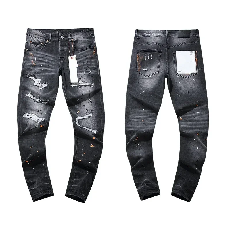 Top quality Purple ROCA brand 2024ss jeans 2024ssss new top street paint ripped black straight pants for men and women
Top quality Purple ROCA brand 2024ss jeans 2024ssss new top street paint ripped black straight pants for men and women