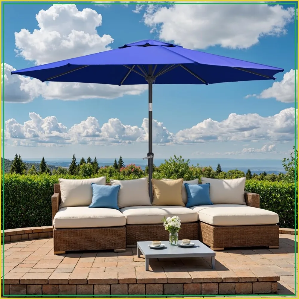 Outdoor Patio Umbrella with Push Button Tilt and Crank, 8 Ribs Market Umbrella for Garden
Outdoor Patio Umbrella with Push Button Tilt and Crank, 8 Ribs Market Umbrella for Garden