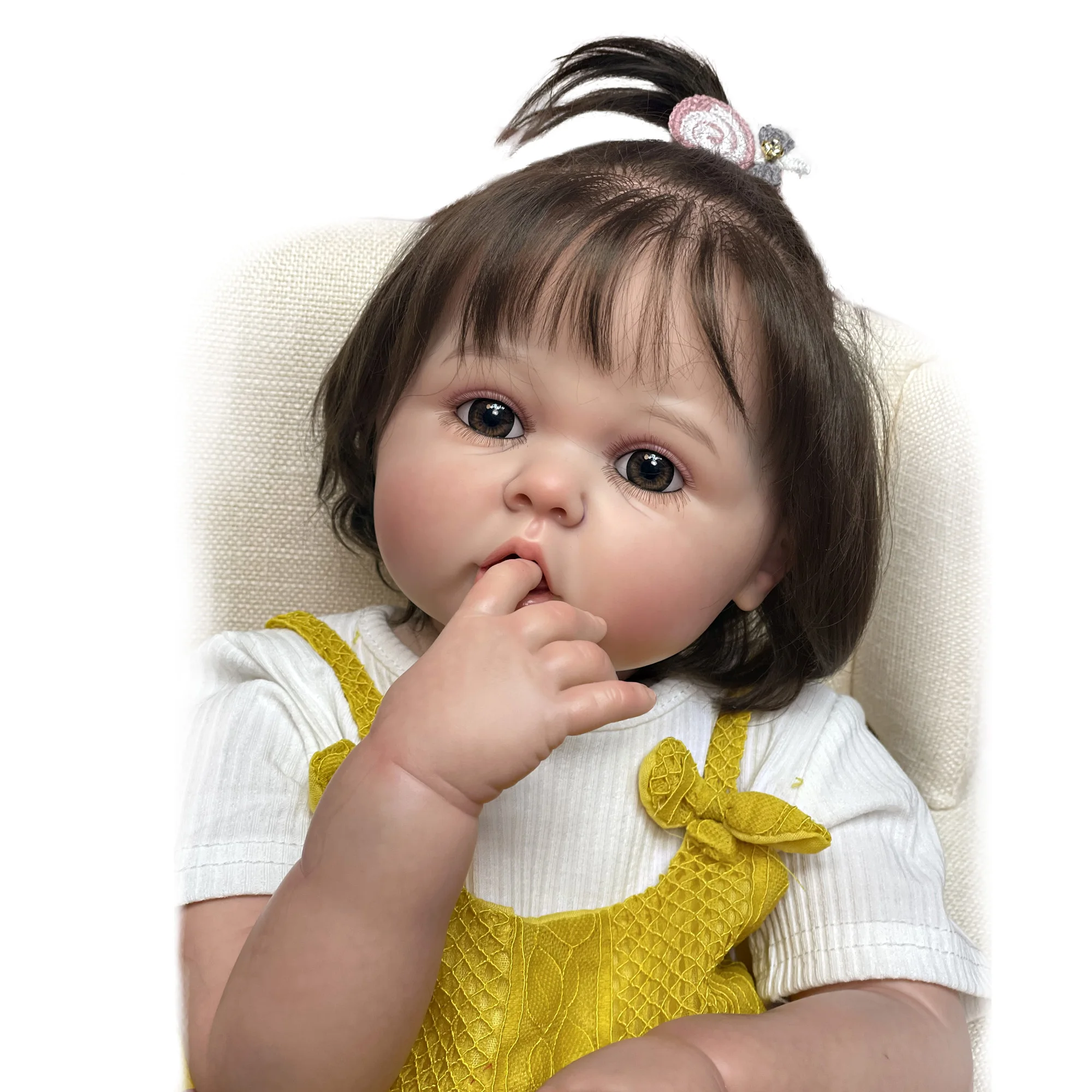24 Inch Erin Bebe Reborn Dolls 3D Painted Sucking Finger Reborn Toddler Doll With Root Hair Muñecas Para Niña
24 Inch Erin Bebe Reborn Dolls 3D Painted Sucking Finger Reborn Toddler Doll With Root Hair Muñecas Para Niña