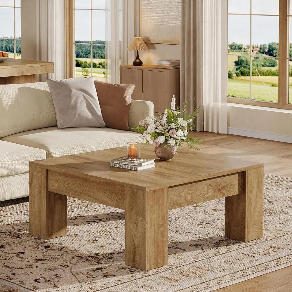 Square Coee Table, 39-Inch armhouse Wooden Coee Table with Sturdy Legs, Rustic Accent Center Table or Living Room, Easy Assembly
Square Coee Table, 39-Inch armhouse Wooden Coee Table with Sturdy Legs, Rustic Accent Center Table or Living Room, Easy Assembly