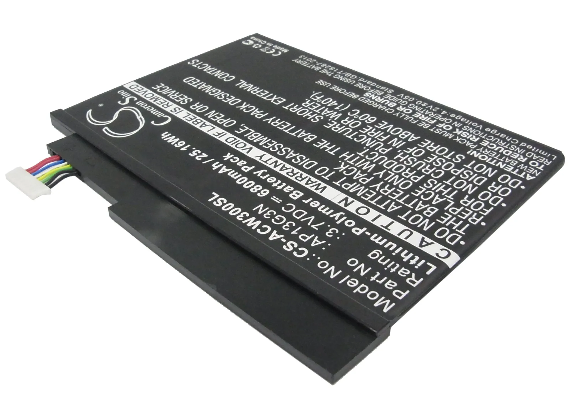 Аккумулятор Cameron Sino 6800 мАч AP13G3N для Acer Iconia W3, Iconia W3-810, ZEIV4
Аккумулятор Cameron Sino 6800 мАч AP13G3N для Acer Iconia W3, Iconia W3-810, ZEIV4