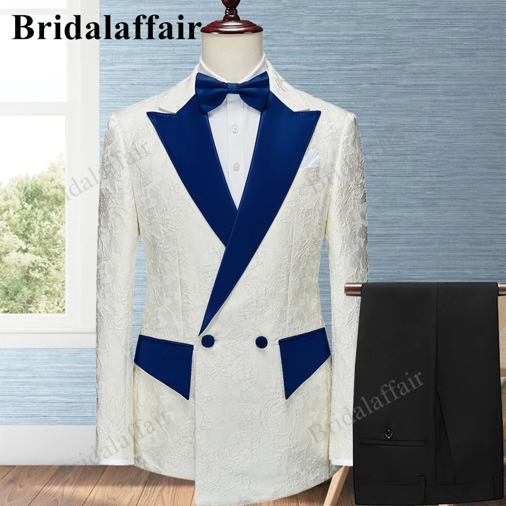Bridalaffair Mens Suits White Peaked Lapel Wedding Tuxedos Suit for Men 2 Pieces Blazers Jacket Pants Set Jacquard Costume Homme
Bridalaffair Mens Suits White Peaked Lapel Wedding Tuxedos Suit for Men 2 Pieces Blazers Jacket Pants Set Jacquard Costume Homme