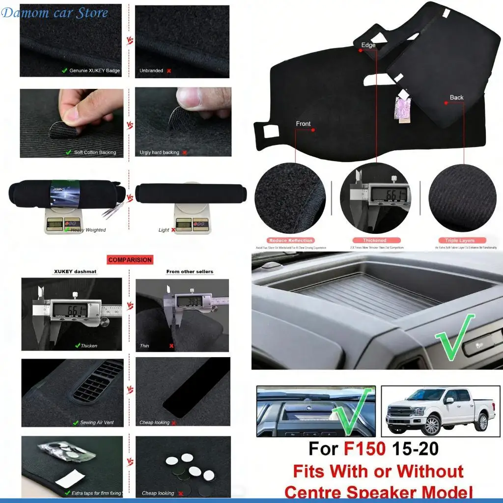 A2UC Car Dashboard Cover Pad For F150 2015-2020 Sunshade Protector Nonslip Design
A2UC Car Dashboard Cover Pad For F150 2015-2020 Sunshade Protector Nonslip Design