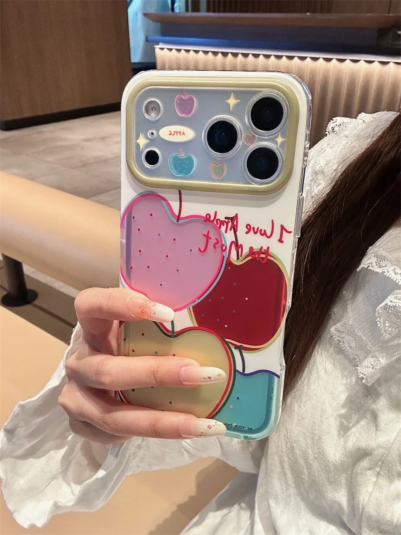 Kawaii Colorful Apple Fruit Cute Phone Case For iPhone 17 16 15 Pro Max Clear Shockproof Protective Cover Protection Girls
Kawaii Colorful Apple Fruit Cute Phone Case For iPhone 17 16 15 Pro Max Clear Shockproof Protective Cover Protection Girls