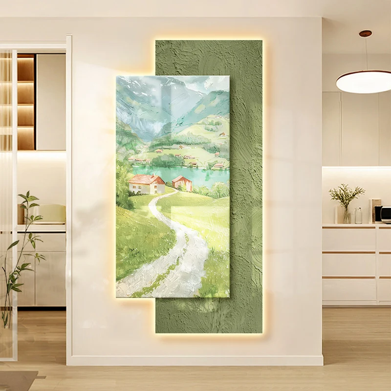 Green porch decorative light painting entry door led light painting modern simple corridor corridor background wall light painti
Green porch decorative light painting entry door led light painting modern simple corridor corridor background wall light painti