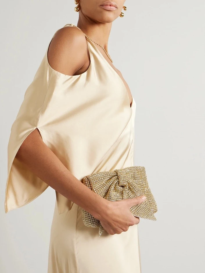 Bow Ribbon Satin Clutch, Evening Bag, Hand-Held Rhinestone Bag with Sparkling Diamonds, Single-Shoulder Crossbody Bag with Rhinestones
Bow Ribbon Satin Clutch, Evening Bag, Hand-Held Rhinestone Bag with Sparkling Diamonds, Single-Shoulder Crossbody Bag with Rhinestones
