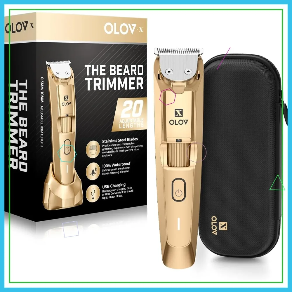 Men's Beard Trimmer - All-in-One with Precision Dial, 20 Length Settings, USB Recharge, Waterproof Wet/Dry
Men's Beard Trimmer - All-in-One with Precision Dial, 20 Length Settings, USB Recharge, Waterproof Wet/Dry