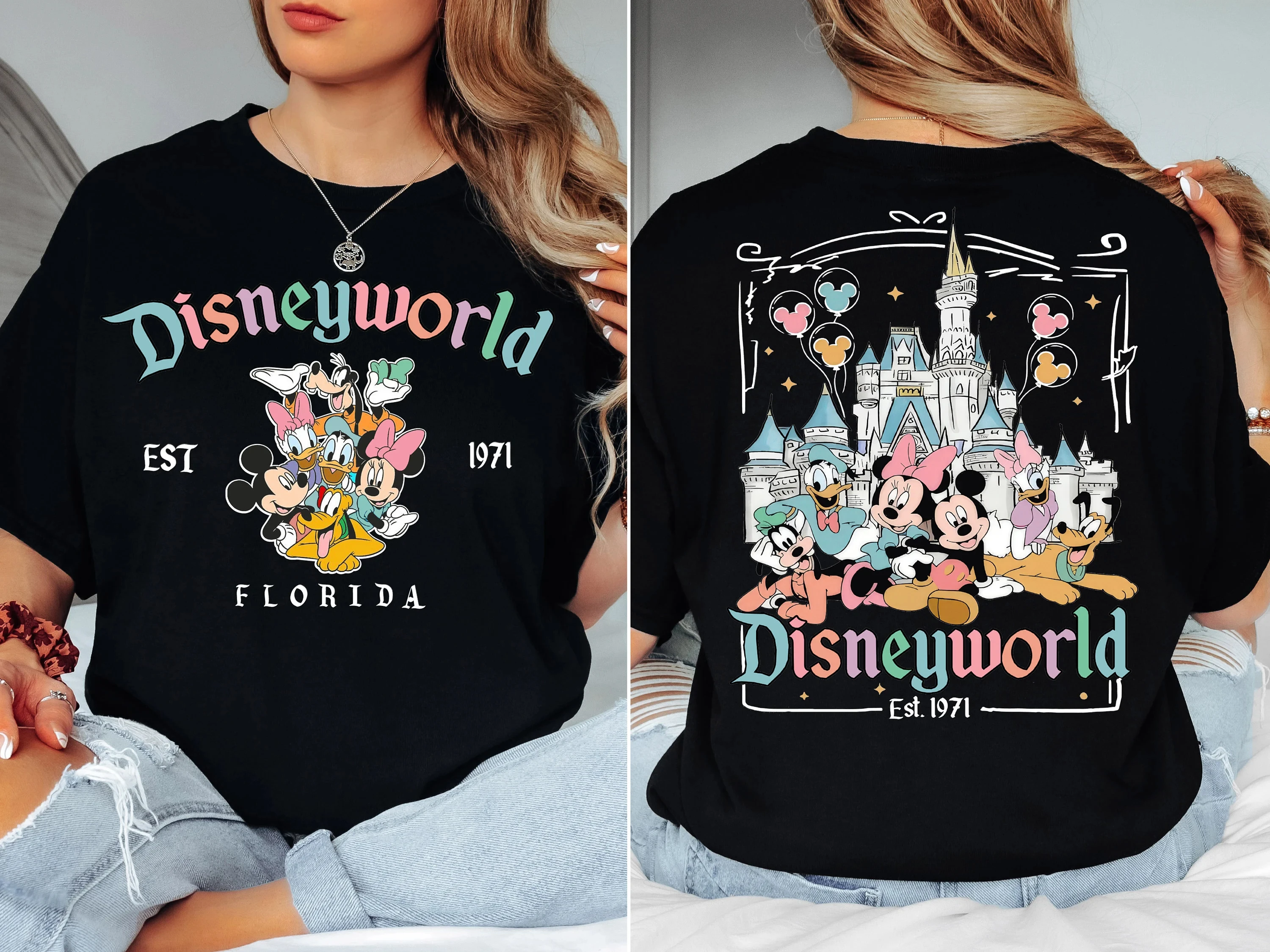 Disneyyworld Est 1971, Флорида, Волшебное Королевство, рубашка с короткими рукавами для женщин, модная и повседневная универсальная футболка для подруг
Disneyyworld Est 1971, Флорида, Волшебное Королевство, рубашка с короткими рукавами для женщин, модная и повседневная универсальная футболка для подруг