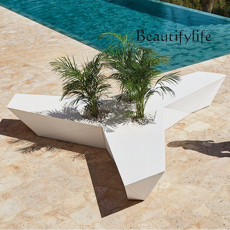Shopping mall leisure seat public area rest chair rhombus cut flower pot sitting stool outdoor creativity
Shopping mall leisure seat public area rest chair rhombus cut flower pot sitting stool outdoor creativity