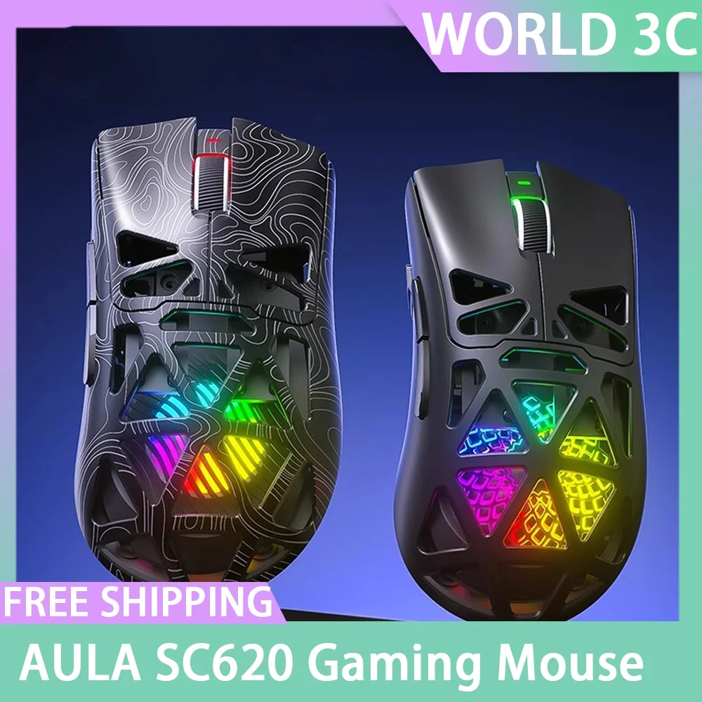 Игровая мышь Aula Sc620, трехрежимная беспроводная мышь Paw3311, легкая, эргономичная, с длительным сроком службы батареи, мыши на заказ, ПК, киберспорт
Игровая мышь Aula Sc620, трехрежимная беспроводная мышь Paw3311, легкая, эргономичная, с длительным сроком службы батареи, мыши на заказ, ПК, киберспорт