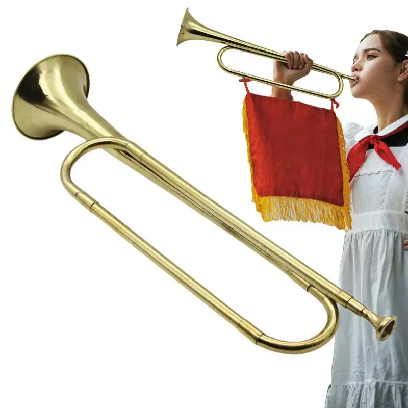 Cavalry Trumpet Portable Brass Cavalry Trumpet Instrument B Flat Bugle Brass Bugle Horn Retro Standard Trumpet Musical
Cavalry Trumpet Portable Brass Cavalry Trumpet Instrument B Flat Bugle Brass Bugle Horn Retro Standard Trumpet Musical