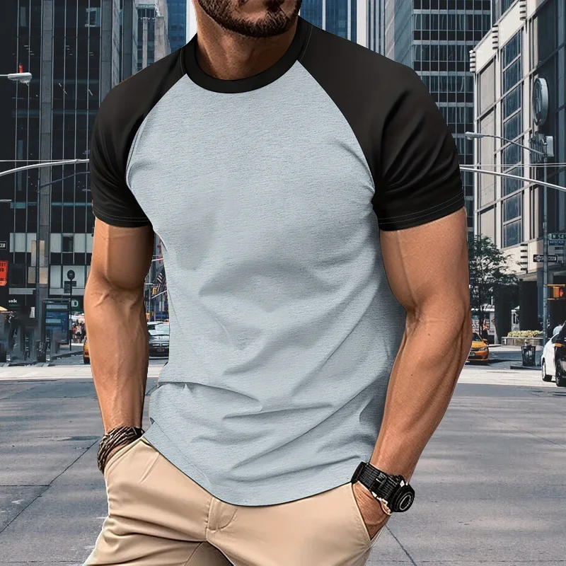 Men's Classic Raglan Sleeve T-shirt Men's Fashion Solid Color Short Sleeve Raglan Sleeve T-shirt Street Running Sports T-shirt
Men's Classic Raglan Sleeve T-shirt Men's Fashion Solid Color Short Sleeve Raglan Sleeve T-shirt Street Running Sports T-shirt