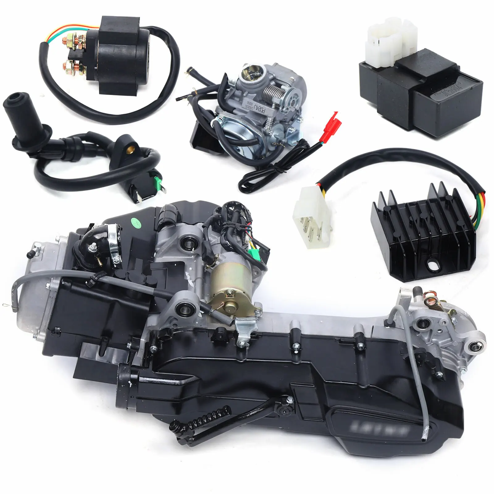 - 4 Stroke 150CC GY6 Air Cooled Long Case Cylinder Scooter Engine Motor Kit CVT Auto Clutch Fits Scooter ATV Go-Kart
- 4 Stroke 150CC GY6 Air Cooled Long Case Cylinder Scooter Engine Motor Kit CVT Auto Clutch Fits Scooter ATV Go-Kart