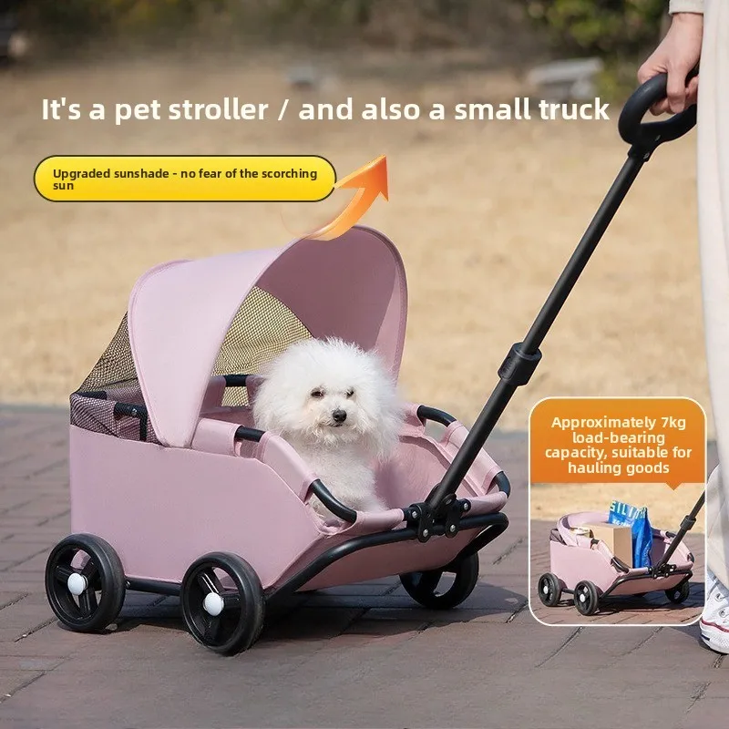 Pet Stroller with Sun Cover, 4-Wheel Foldable Carrier for Small Pets, Lightweight Portable Outdoor
Pet Stroller with Sun Cover, 4-Wheel Foldable Carrier for Small Pets, Lightweight Portable Outdoor