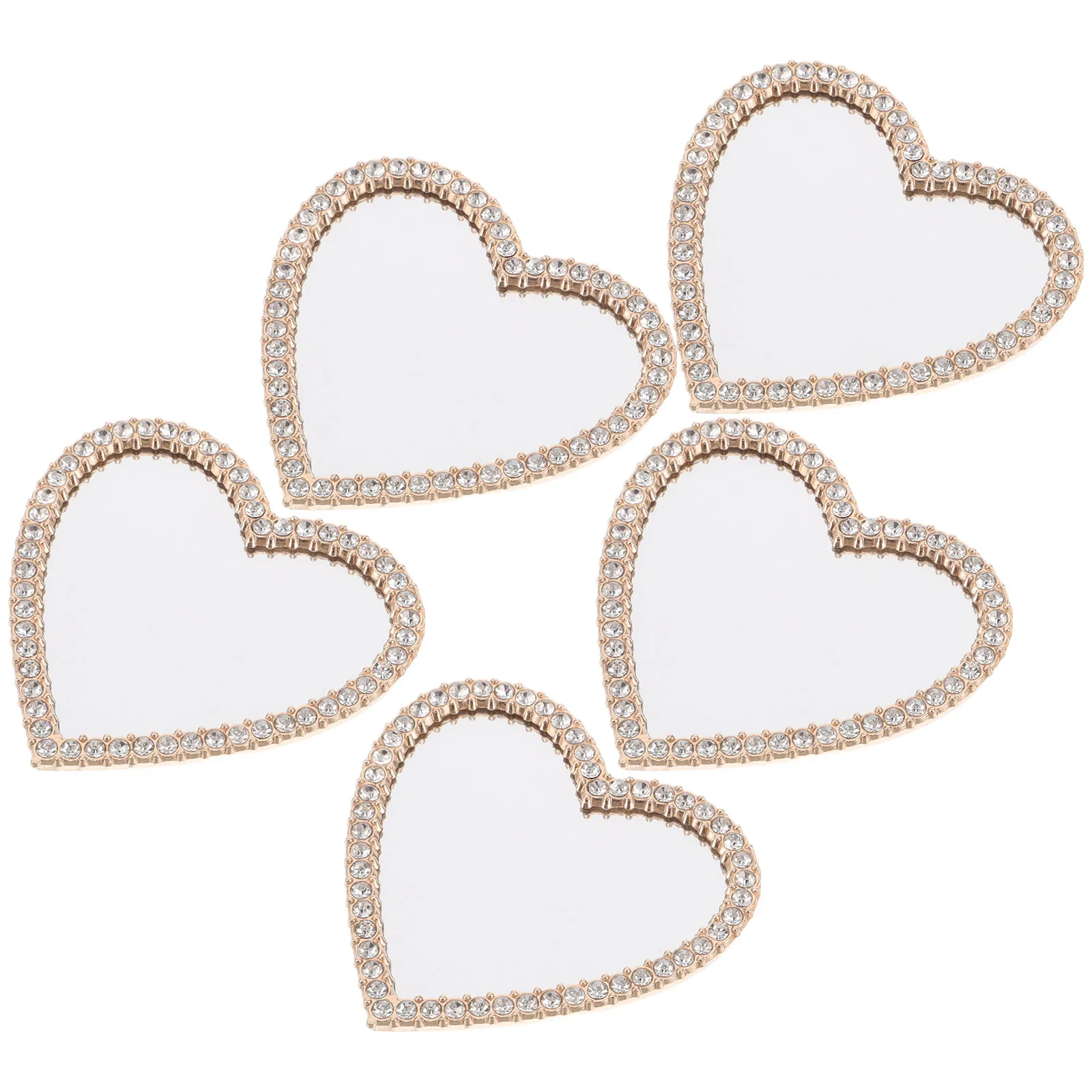 5Pcs Heart Shaped Mini Compact Mirror Rhinestone Design Portable Travel Mirror for Girls Purse Phone Accessory
5Pcs Heart Shaped Mini Compact Mirror Rhinestone Design Portable Travel Mirror for Girls Purse Phone Accessory