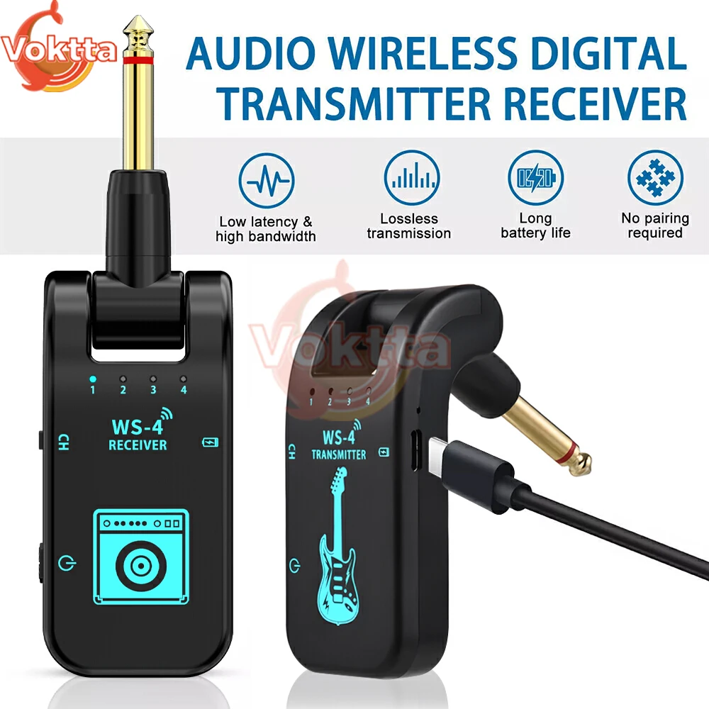2.4G 8 Channel Wireless Transmitter Receiver 48K/16bit Rechargeable Guitar Transmitter for Electric Guitar System Bass Amplifier
2.4G 8 Channel Wireless Transmitter Receiver 48K/16bit Rechargeable Guitar Transmitter for Electric Guitar System Bass Amplifier