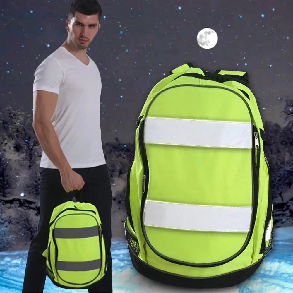 Night Riding Reflective Luminous Safety Backpack Low Resistant Outdoor Sports Cycling High Visibility Reflective Bag Rain Cover
Night Riding Reflective Luminous Safety Backpack Low Resistant Outdoor Sports Cycling High Visibility Reflective Bag Rain Cover