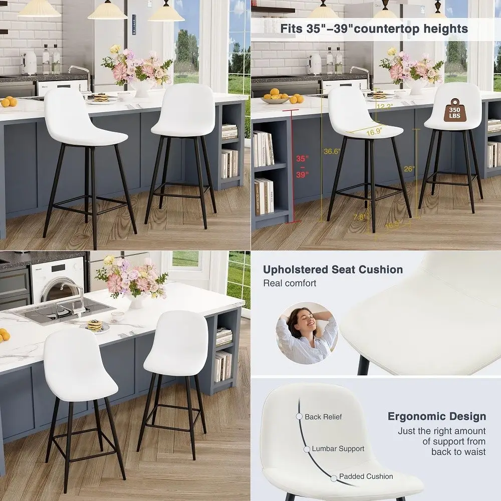Stools for Kitchen Island Set of 2, Linen Fabric Upholstered Barstools with Solid Wood Frame, 30 Inch Mid Century Bar Height St
Stools for Kitchen Island Set of 2, Linen Fabric Upholstered Barstools with Solid Wood Frame, 30 Inch Mid Century Bar Height St