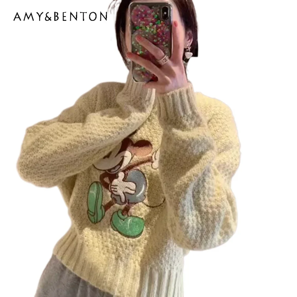 Potdemiel Autumn Winter New American Cartoon Design Warm Sweater O-Neck Short Long-Sleeved Knitted Sweater Y2k Top Pullovers
Potdemiel Autumn Winter New American Cartoon Design Warm Sweater O-Neck Short Long-Sleeved Knitted Sweater Y2k Top Pullovers