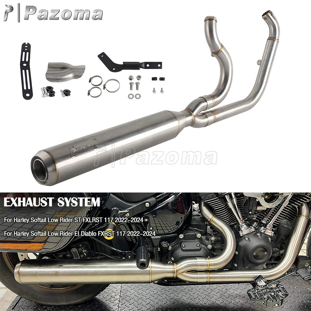 Motorcycle Exhaust System Muffler Tube 2-in-1 Exhaust Pipe For Harley Softail Low Rider ST FXLRST EI Diablo FXRST 117 2022-2024
Motorcycle Exhaust System Muffler Tube 2-in-1 Exhaust Pipe For Harley Softail Low Rider ST FXLRST EI Diablo FXRST 117 2022-2024