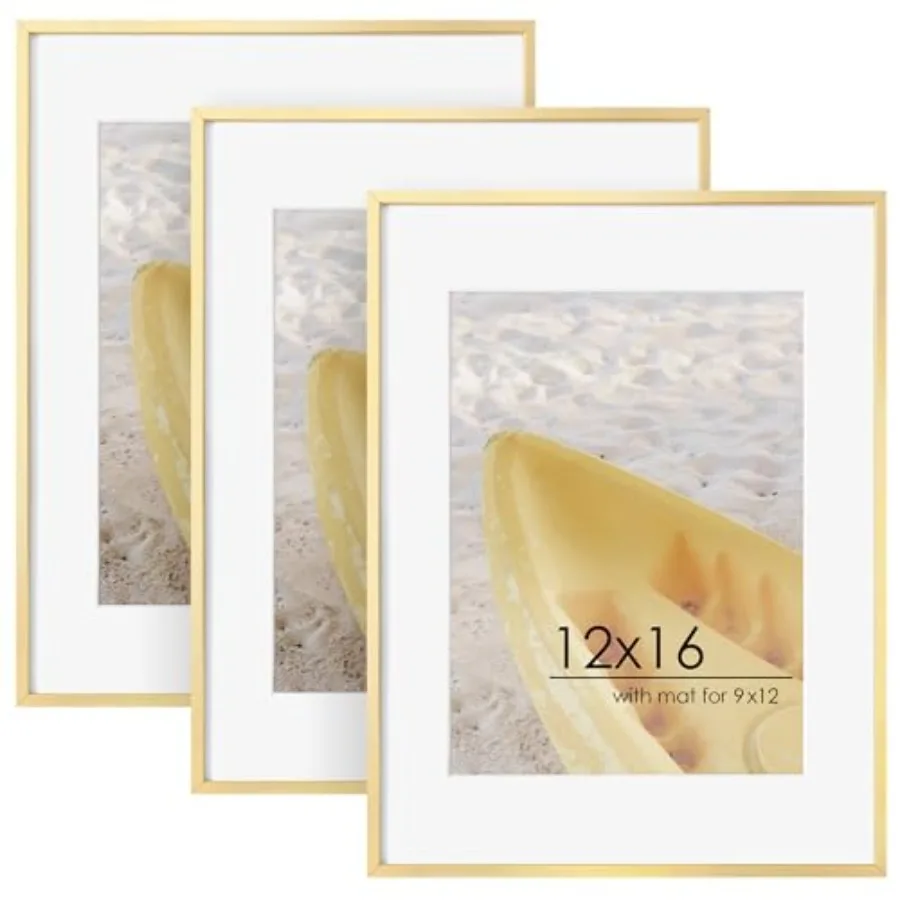 12x16 Metal Picture Frame For Wall With Mat For 9x12, 12''x16'' Aluminum Certificate Document Frames With Tempered Glass, Minim
12x16 Metal Picture Frame For Wall With Mat For 9x12, 12''x16'' Aluminum Certificate Document Frames With Tempered Glass, Minim